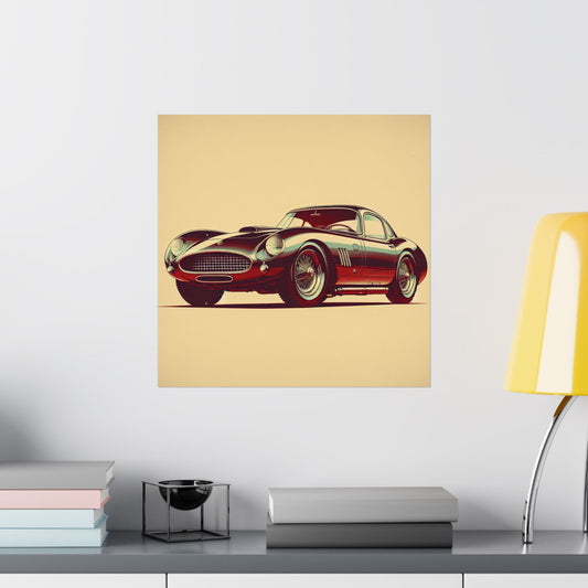 Vintage Car Art Print, Classic Auto Poster, Wall Decor for Car Enthusiasts, Automotive Gift, Retro Home Decor, Matte Vertical Posters