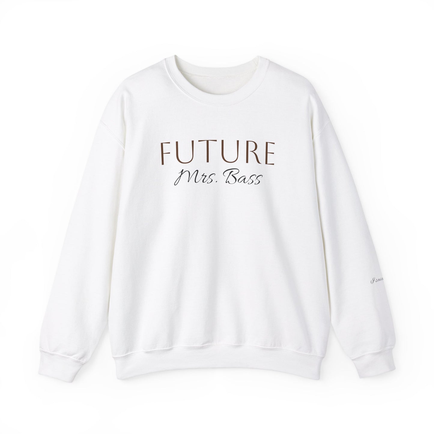 Custom Future Mrs. Sweatshirt, Bride Gift, Engagement Gift, Cozy Wedding Sweatshirt, Bridal Party Apparel, Women's Crewneck