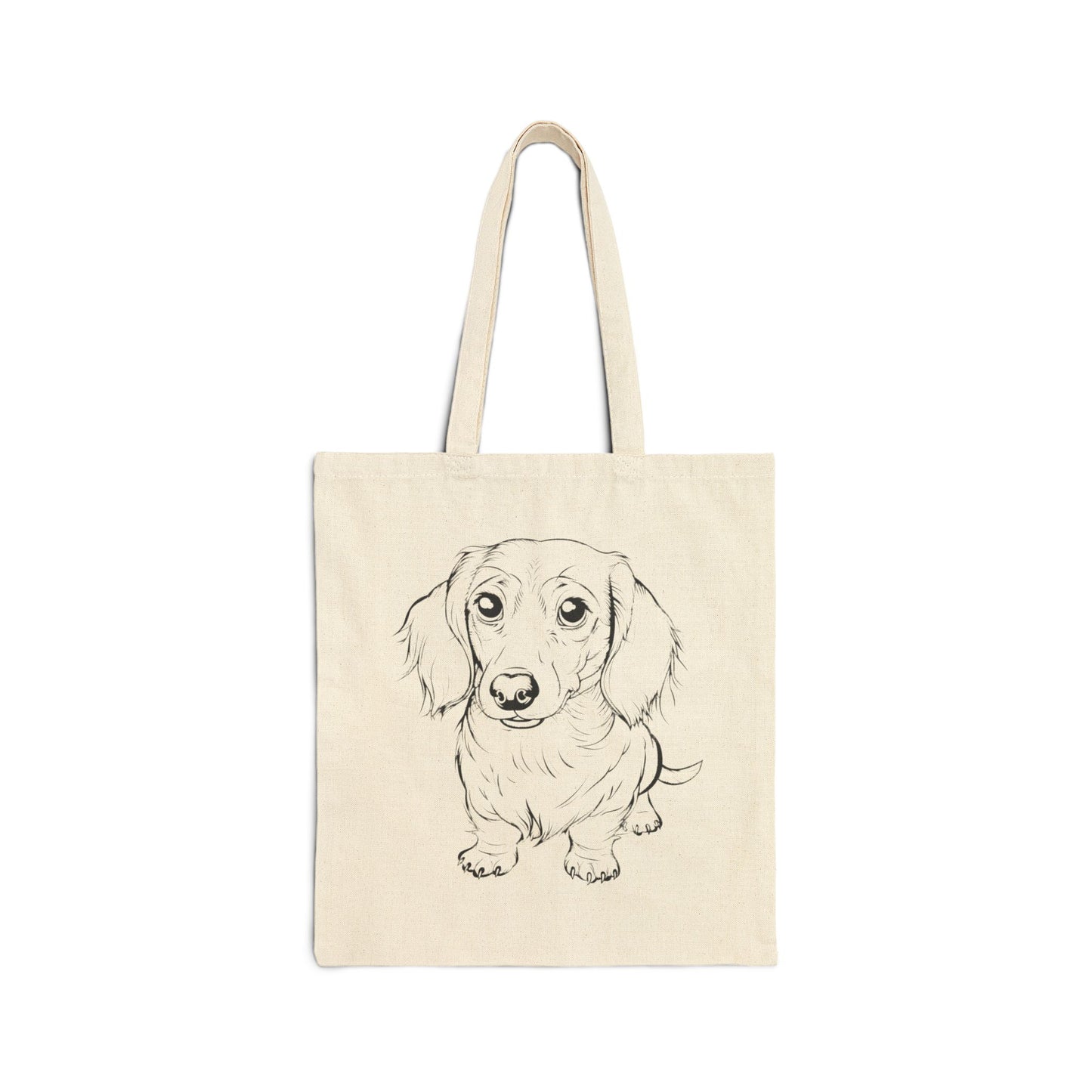 Adorable Dachshund Cotton Canvas Tote Bag - Perfect for Dog Lovers, Eco-Friendly Shopping, Pet Gifts, Beach Trips, and Everyday Use