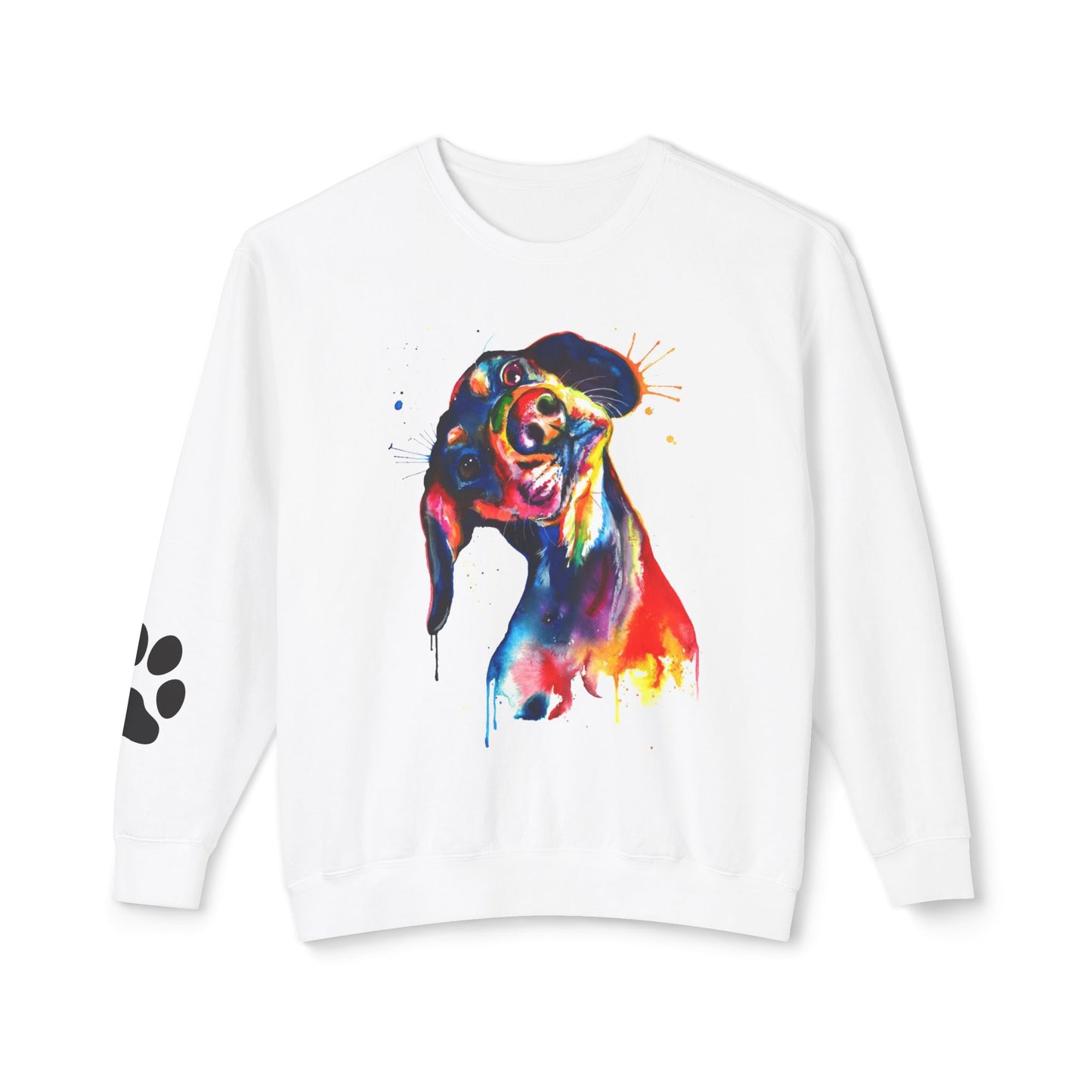 Colorful Dog Lover Sweatshirt, Perfect for Pet Owners, Gift for Dog Lovers, Unisex Crewneck Animal Art, Cozy Casual Wear