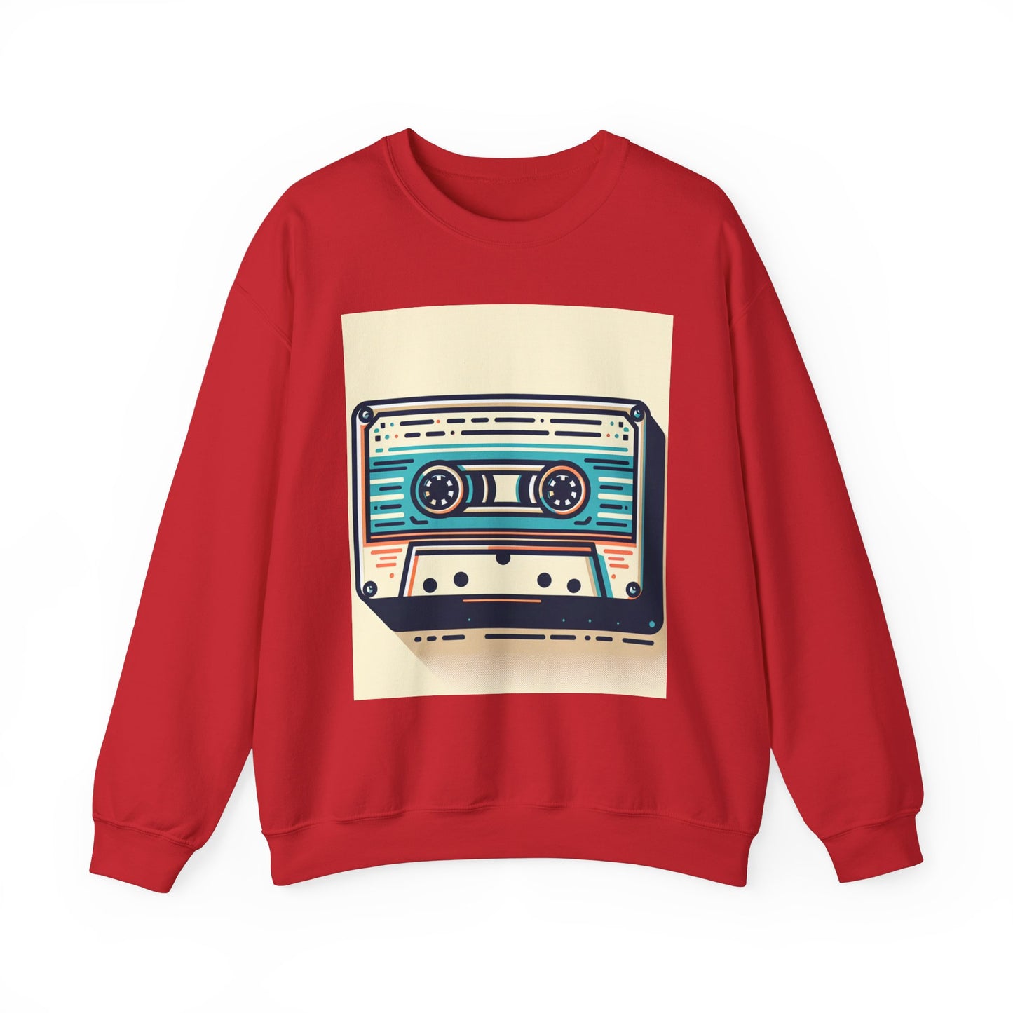 Retro Cassette Sweatshirt, Vintage Music Lover Gift, Unisex Crewneck, Cozy Casual Style, Perfect for Everyday Wear, Great for Music