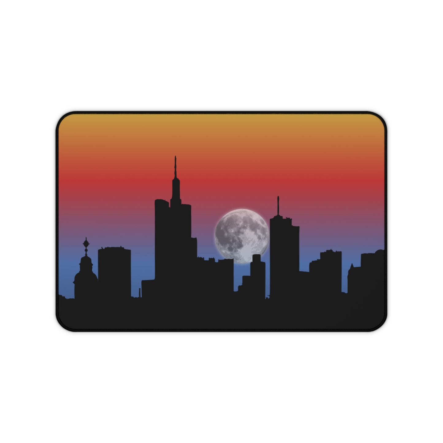 Cityscape Desk Mat, Desk Pad for Home Office, Urban Decor, Moonlit Skyline, Gifts for Tech Lovers, Perfect for Workstation