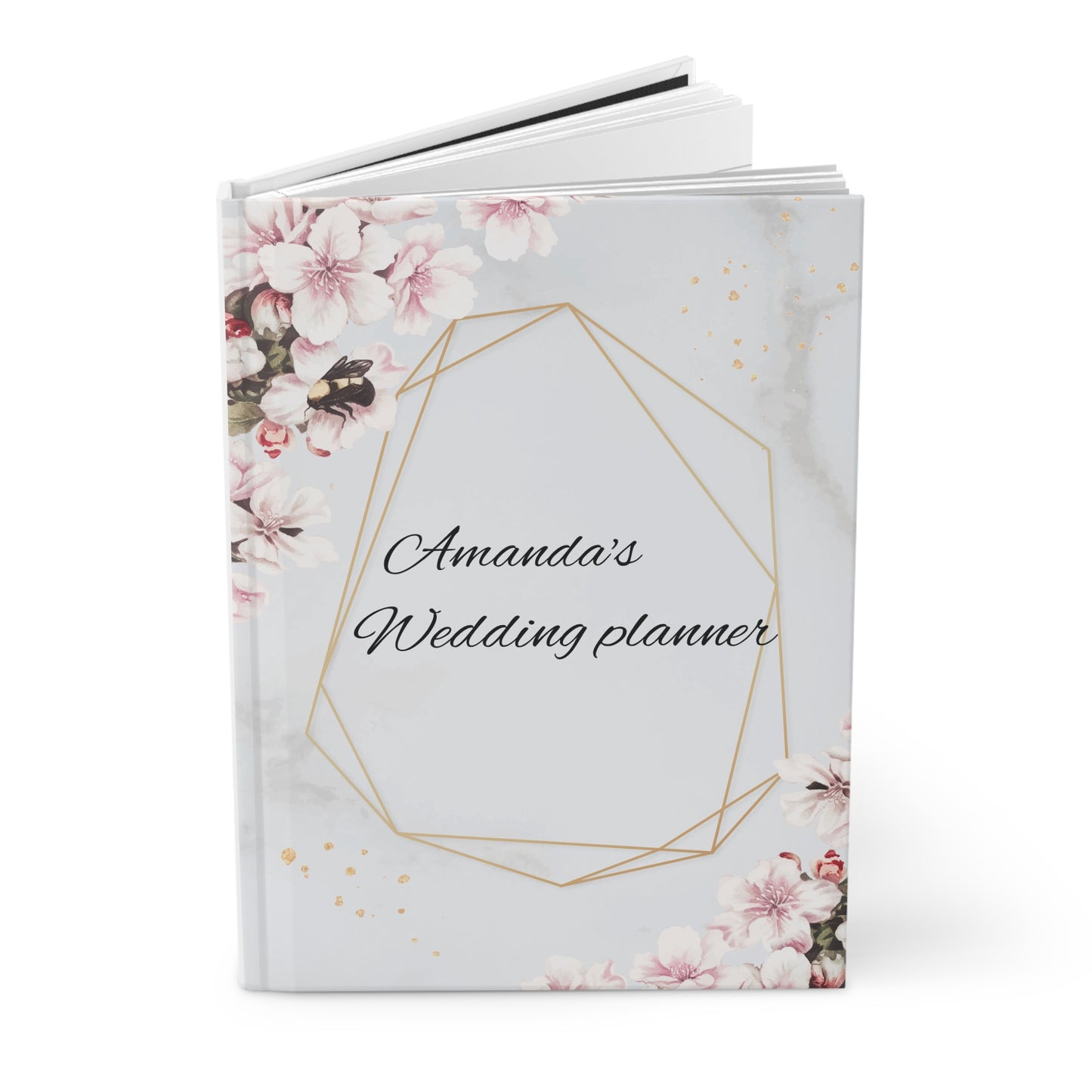 Personalized Wedding Planner Journal, Floral Hardcover Notebook for Bride, Bridal Shower Gift, Wedding Organizer, Engagement Gift, Wedding