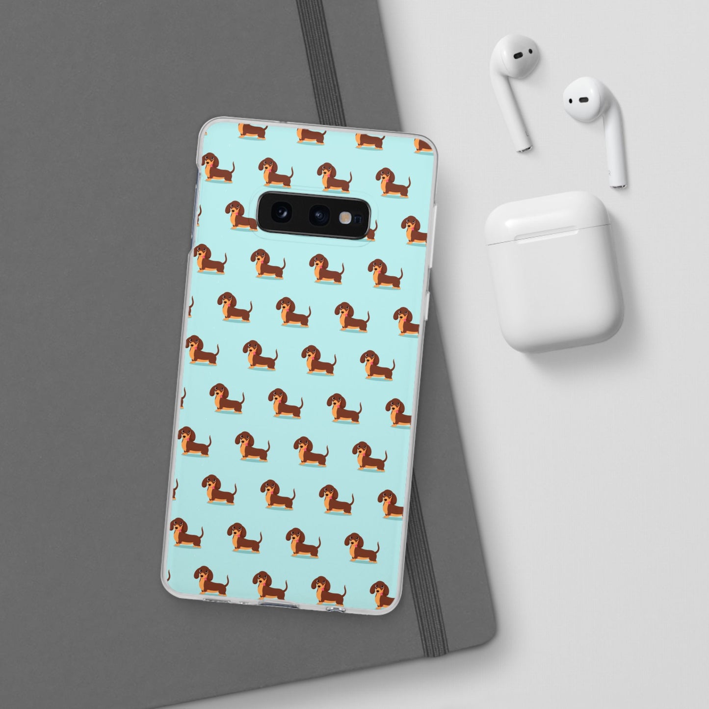 Cute Dachshund Flexi Case-Playful Dog Phone Protector, Pet Lover Gift, Fun Accessories for Dog Moms, Unique Cell Phone Covers, Birthday