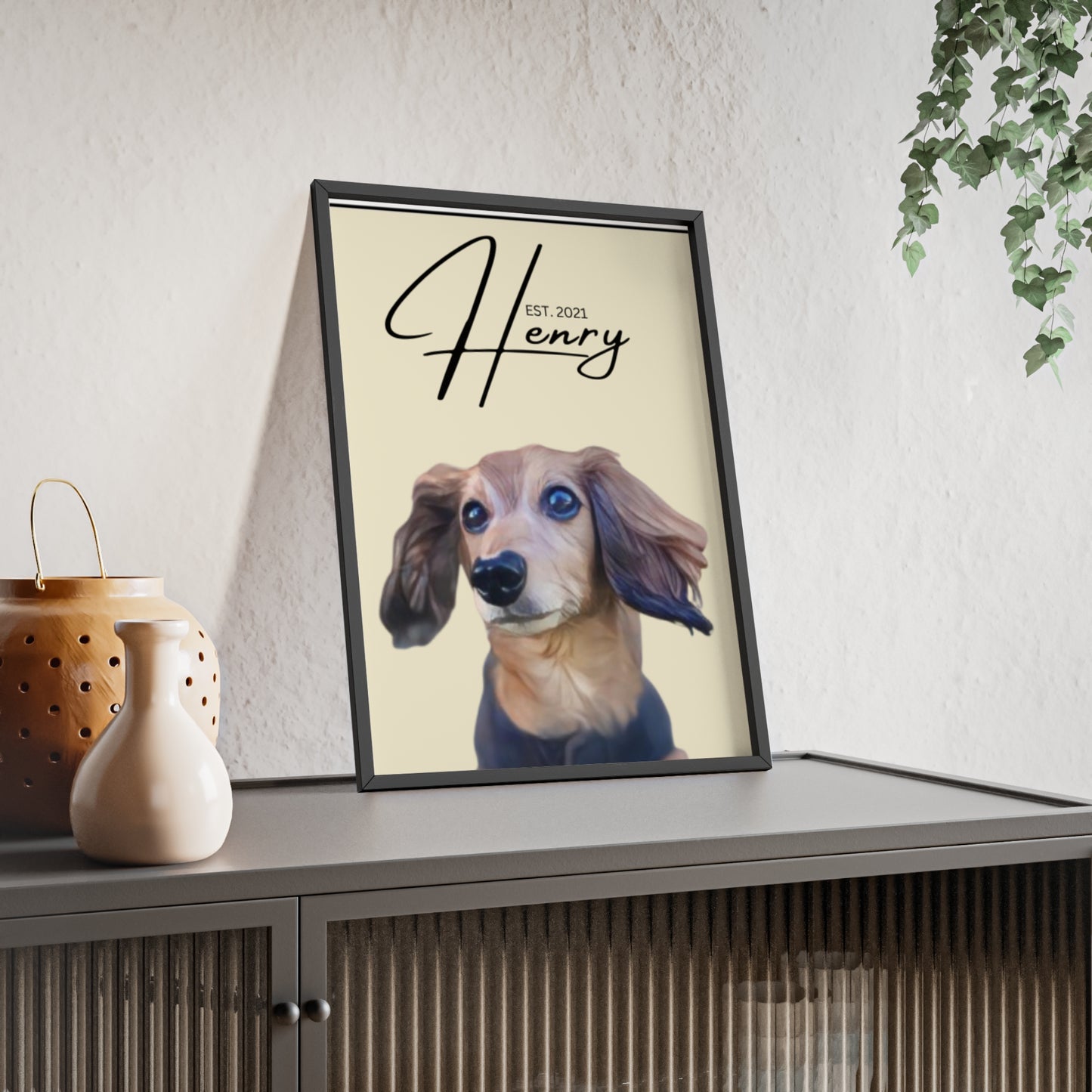 Personalized Pet Portrait Poster, Custom Dog Art, Home Decor, Gift for Dog Lovers, Animal Wall Art, Unique Pet Memory