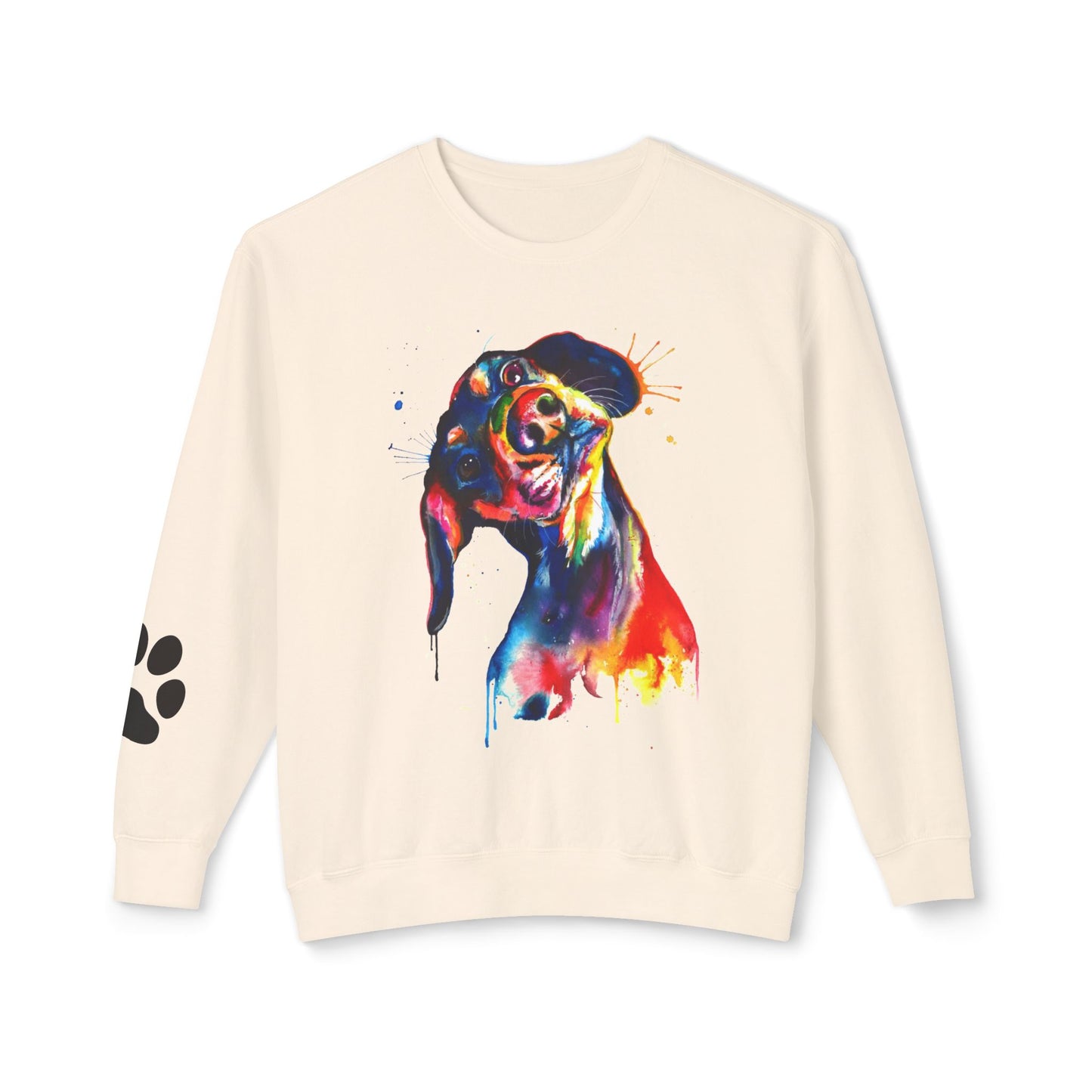 Colorful Dog Lover Sweatshirt, Perfect for Pet Owners, Gift for Dog Lovers, Unisex Crewneck Animal Art, Cozy Casual Wear