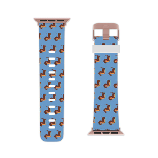 Dachshund Watch Band for Apple Watch, Cute Animal Design, Pet Lover Gift, Trendy Silicone Strap, Fun Fashion Accessory, Tech Gadget