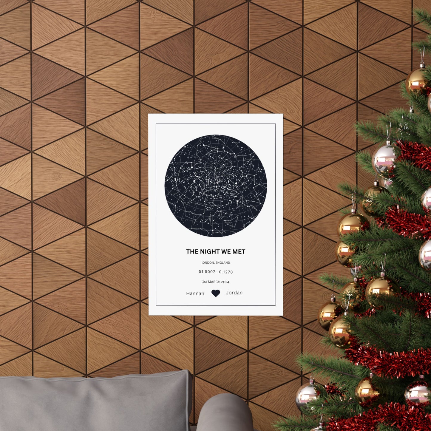 Personalized Star Map Poster, Custom Night Sky Print, Unique Gift for Couples, Anniversary Decor, Celestial Wall Art