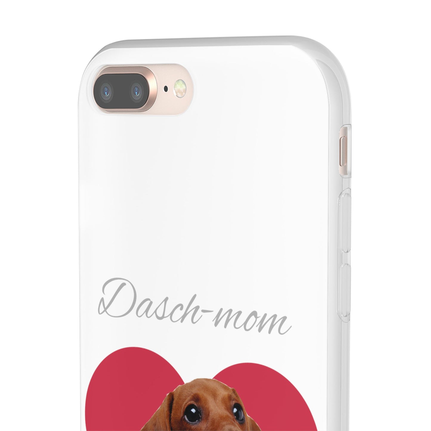 Dachshund Lover Flexi Case, Cute Dog Phone Case, Pet Mom Gift, Animal Lover Gift, Valentine's Day Phone Accessory