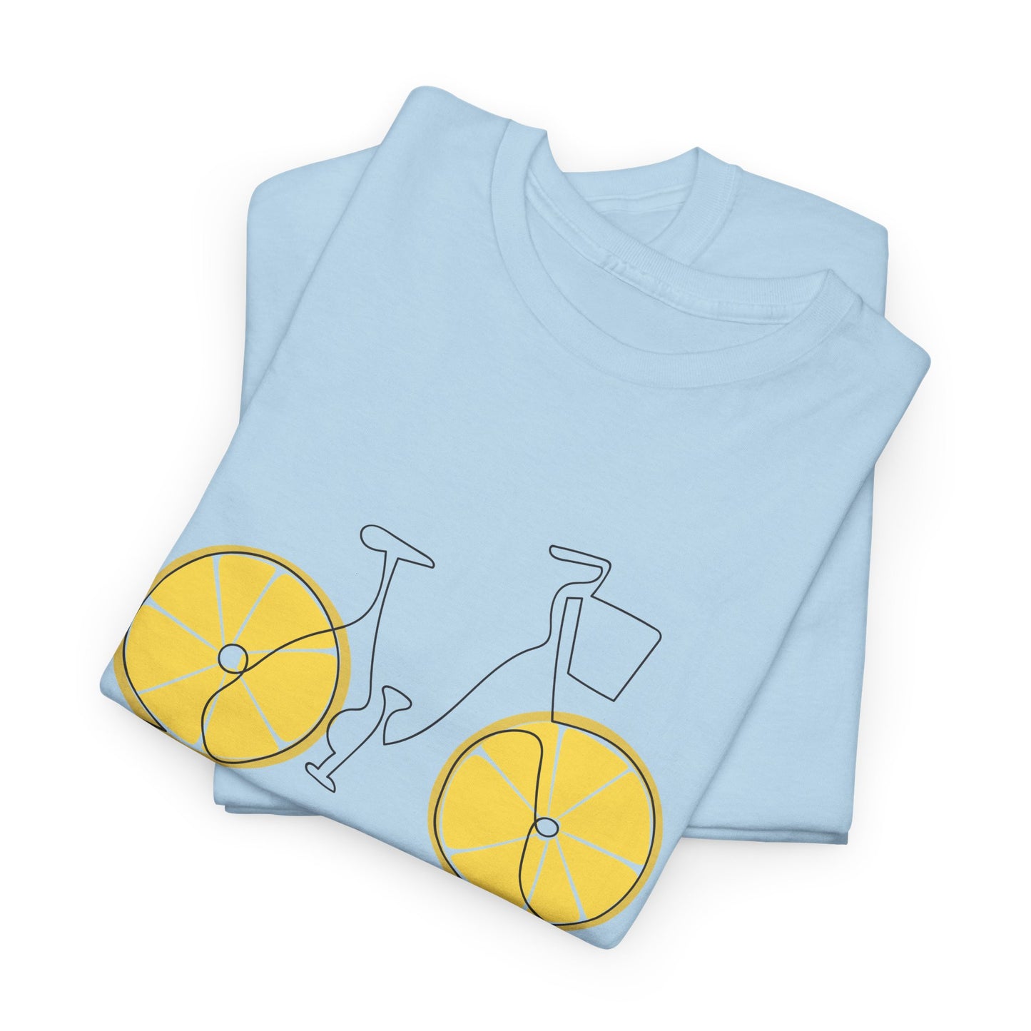 Bicycle and Lemons Tee | Sporty Unisex Heavy Cotton Tee, Fun Gift for him, Casual Wear, Bike Enthusiasts, Summer Style, Gift for her