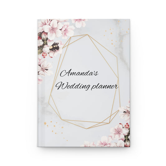 Personalized Wedding Planner Journal, Floral Hardcover Notebook for Bride, Bridal Shower Gift, Wedding Organizer, Engagement Gift, Wedding