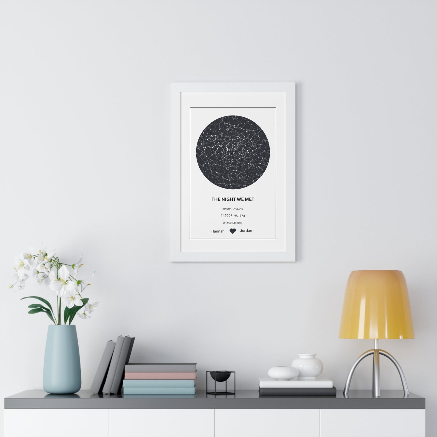 Personalized Star Map Poster, Celestial Decor, Anniversary Gift, Custom Wall Art, Unique Home Decor, Gift for Couples