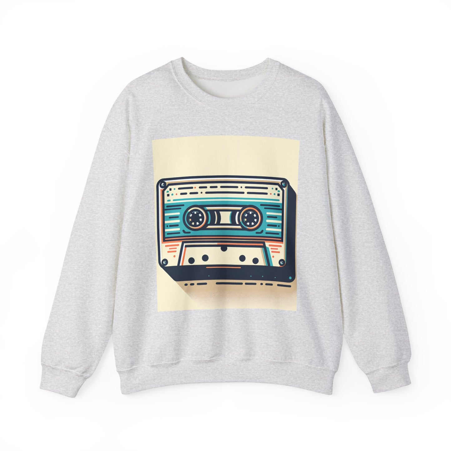 Retro Cassette Sweatshirt, Vintage Music Lover Gift, Unisex Crewneck, Cozy Casual Style, Perfect for Everyday Wear, Great for Music