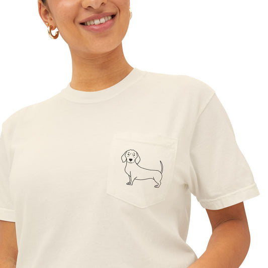 Pocket Dog T-Shirt - Casual Pet Lover Tee, Unisex Gift for Dog Owners, Everyday Wear, Outdoor Adventures, Classic Style