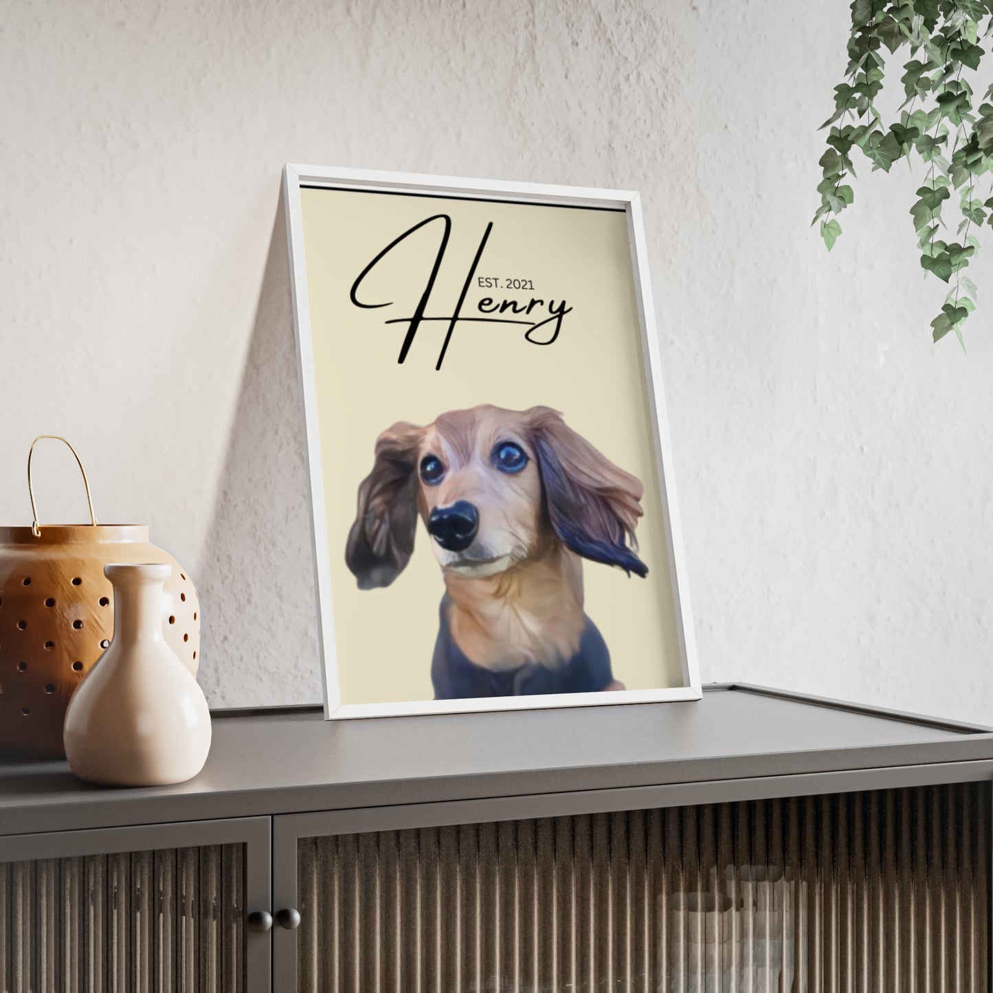 Personalized Pet Portrait Poster, Custom Dog Art, Home Decor, Gift for Dog Lovers, Animal Wall Art, Unique Pet Memory