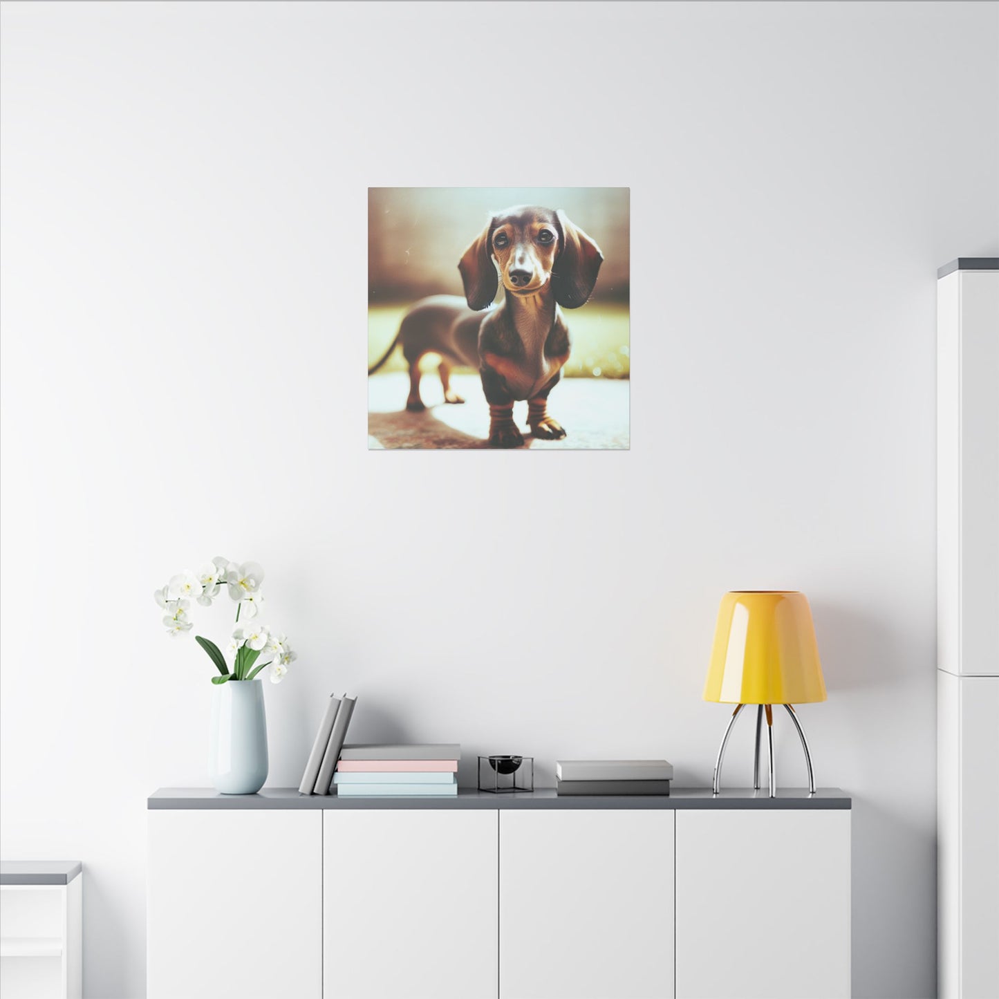 Dachshund Wall Art Canvas, Cute Dog Print, Pet Lover Gift, Home Decor, Animal Artwork, Unique Dog Portrait