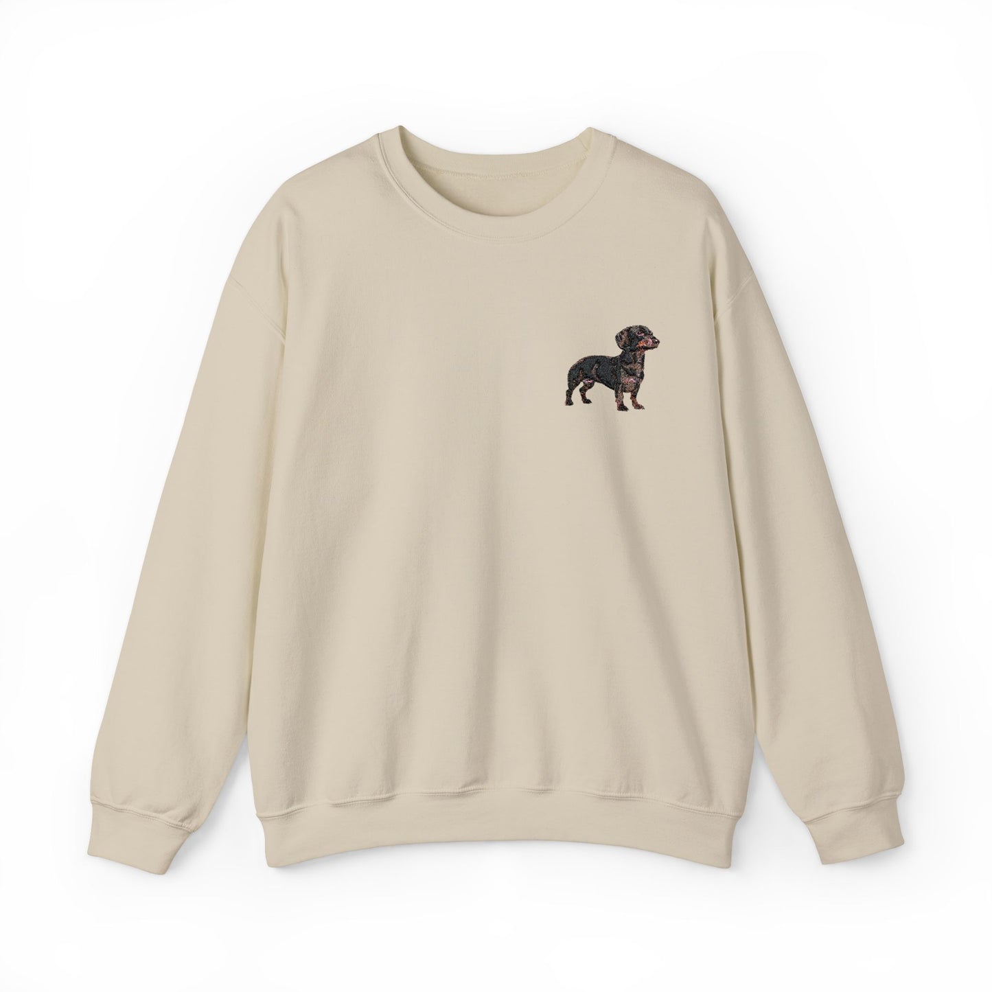 Embroided Dachshund Sweatshirt, Dog Lover Gift, Cute Animal Jumper, Cozy Winter Pullover, Pet Owner Apparel, Custom Embroidery Crewneck