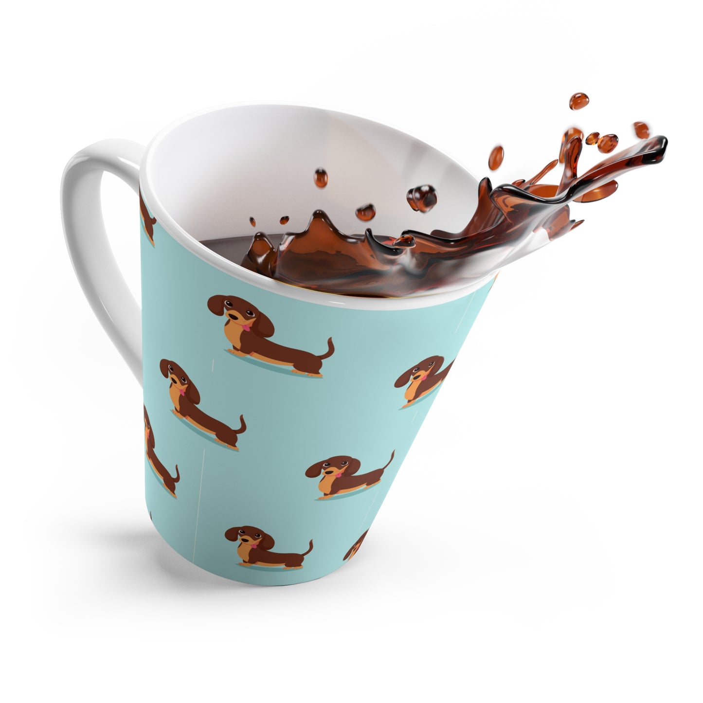 Dachshund Love Latte Mug - Cute Dog Coffee Cup, Pet Lover Gift, Animal Decor, Fun Kitchenware, Birthday Present