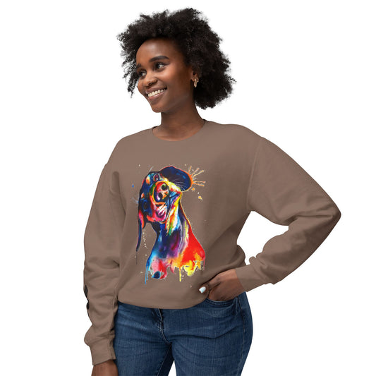 Colorful Dog Lover Sweatshirt, Perfect for Pet Owners, Gift for Dog Lovers, Unisex Crewneck Animal Art, Cozy Casual Wear