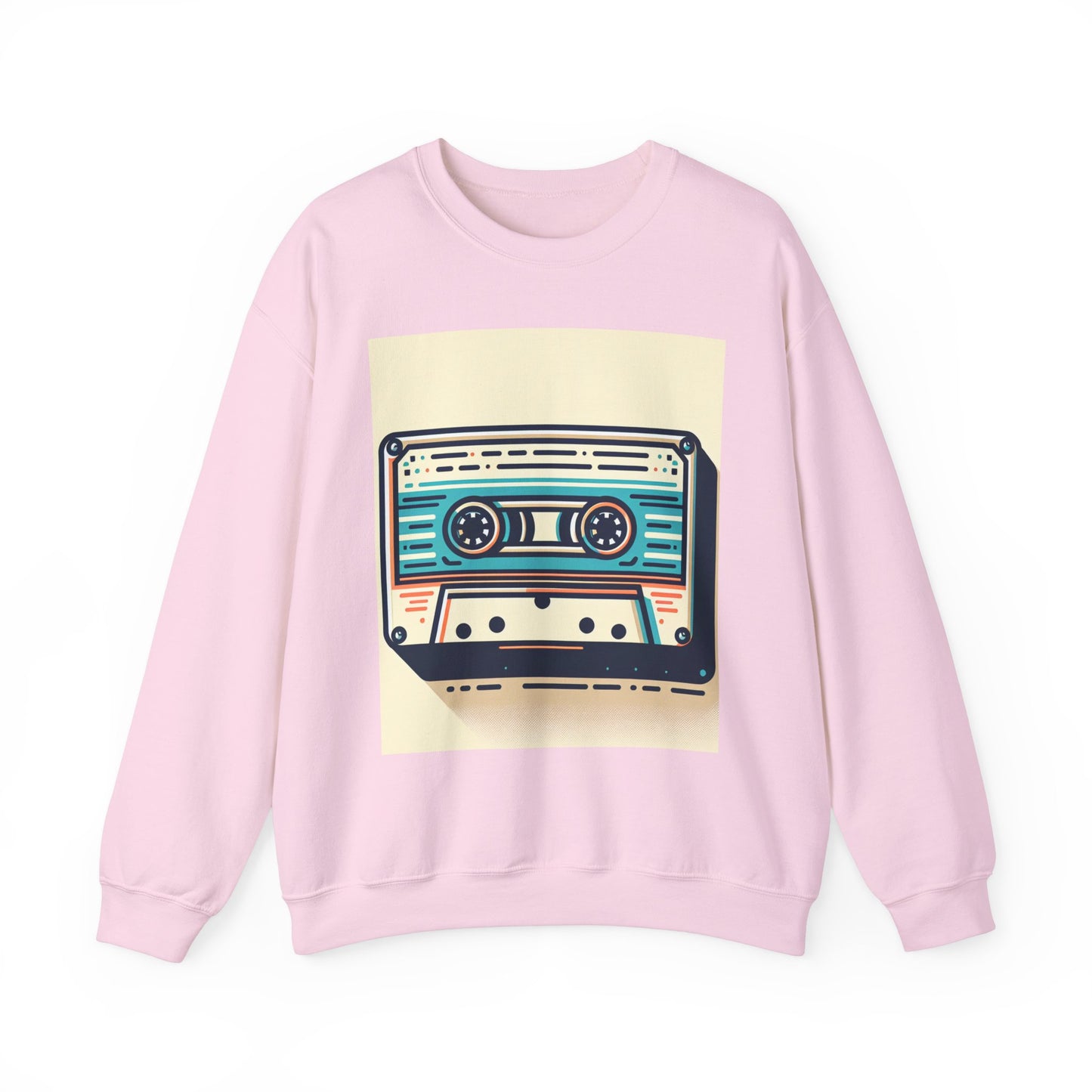 Retro Cassette Sweatshirt, Vintage Music Lover Gift, Unisex Crewneck, Cozy Casual Style, Perfect for Everyday Wear, Great for Music