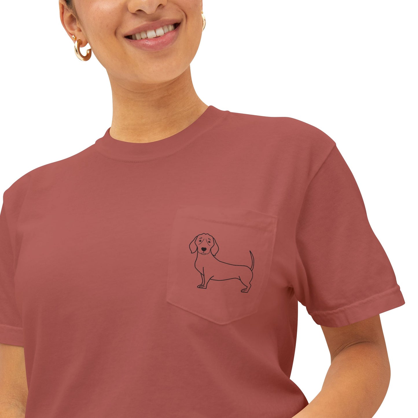 Pocket Dog T-Shirt - Casual Pet Lover Tee, Unisex Gift for Dog Owners, Everyday Wear, Outdoor Adventures, Classic Style