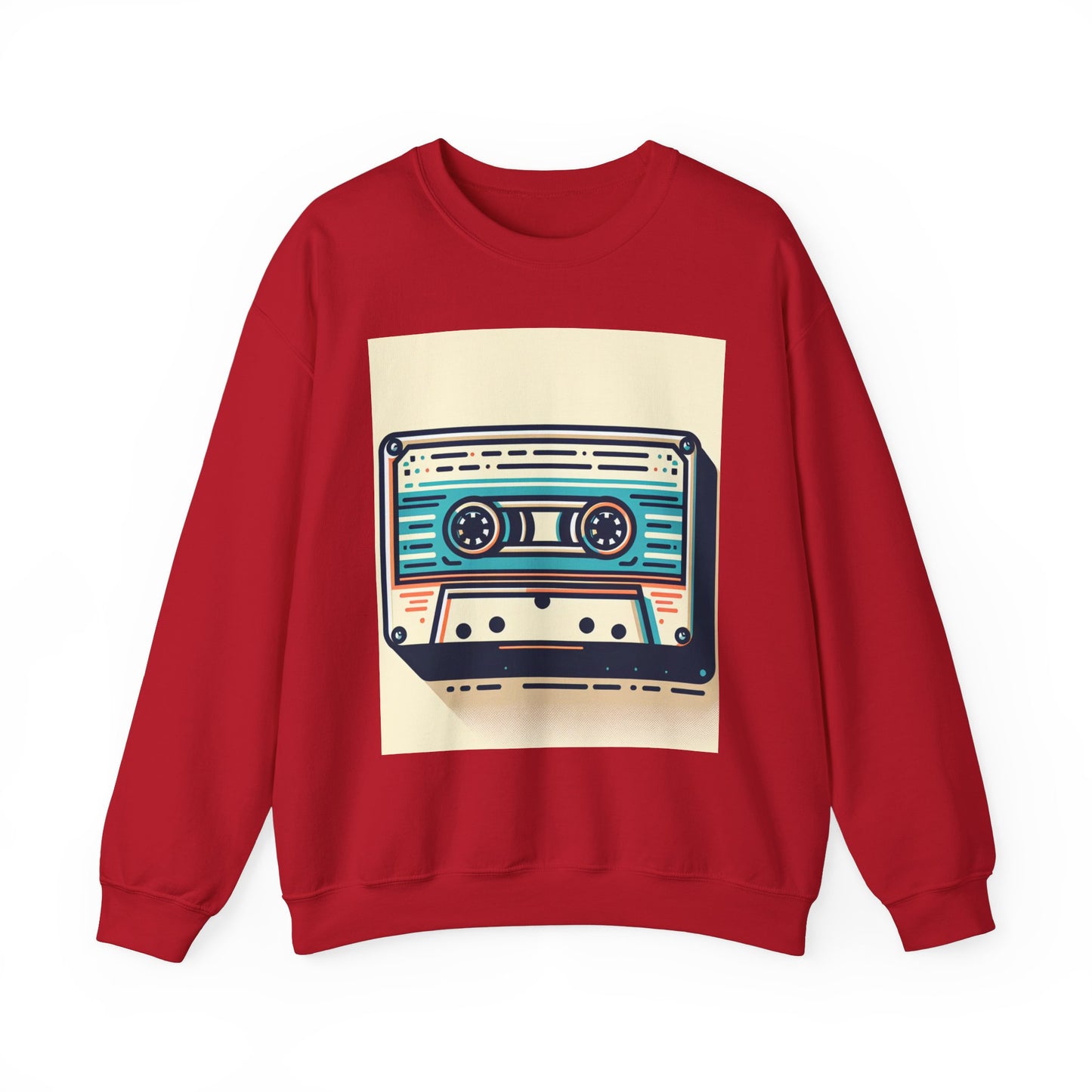 Retro Cassette Sweatshirt, Vintage Music Lover Gift, Unisex Crewneck, Cozy Casual Style, Perfect for Everyday Wear, Great for Music