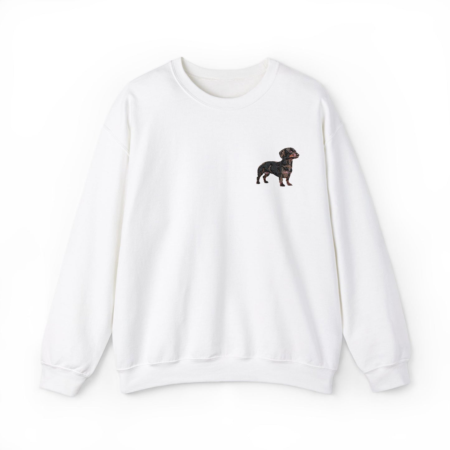 Embroided Dachshund Sweatshirt, Dog Lover Gift, Cute Animal Jumper, Cozy Winter Pullover, Pet Owner Apparel, Custom Embroidery Crewneck