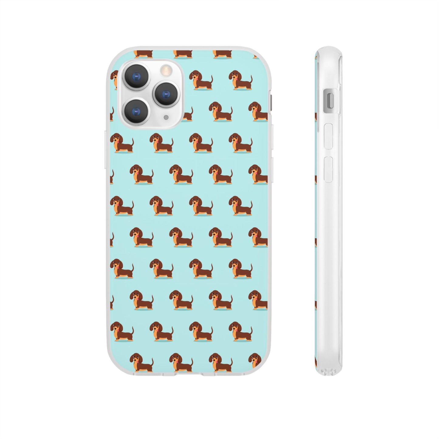 Cute Dachshund Flexi Case-Playful Dog Phone Protector, Pet Lover Gift, Fun Accessories for Dog Moms, Unique Cell Phone Covers, Birthday