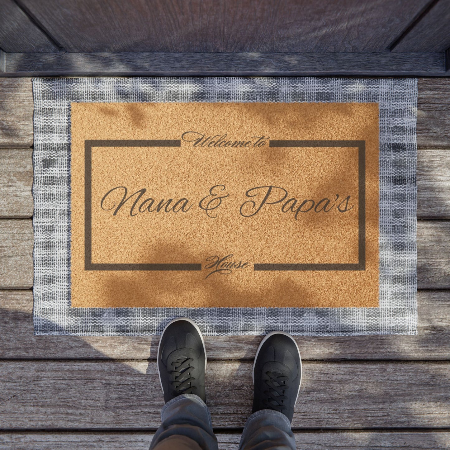 Grandparents Welcome Door Mat - Personalized Doormat - Grandparent Gifts - Custom Coir Mat - Home Decor - Nana Papa Doormat - Housewarming