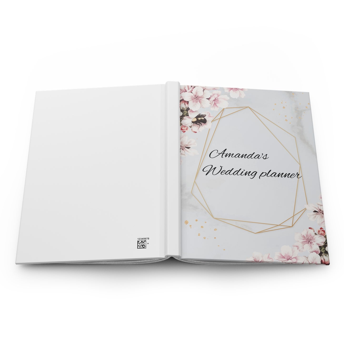 Personalized Wedding Planner Journal, Floral Hardcover Notebook for Bride, Bridal Shower Gift, Wedding Organizer, Engagement Gift, Wedding