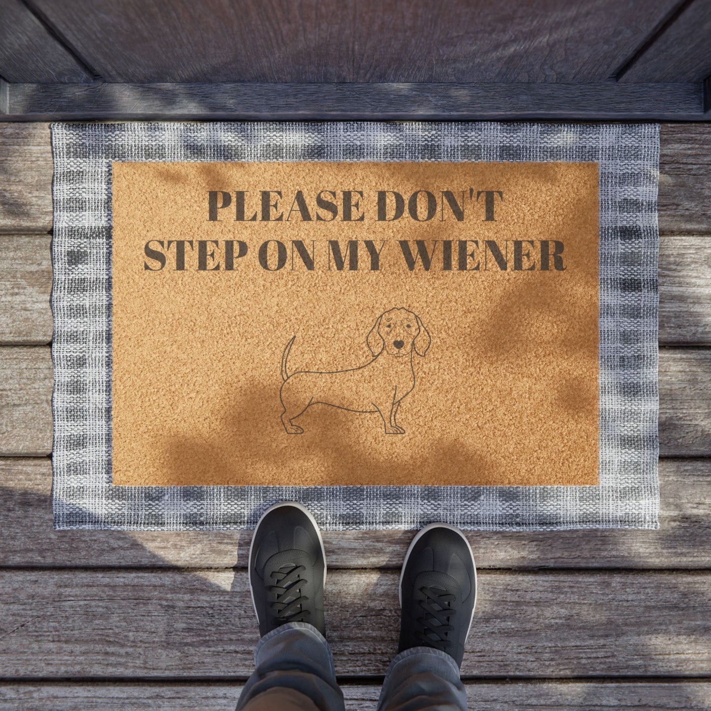 Weiner Dog Doormat - Funny Pet Welcome Mat, Unique Gift for Dog Lovers, Indoor/Outdoor Decor, Home Entrance Decor, Dachshund gifts