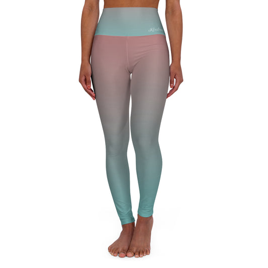 Ombre High Waisted Yoga Leggings, Comfortable Activewear, Fitness Leggings, Workout Gear, Gym Essentials, Yoga Apparel